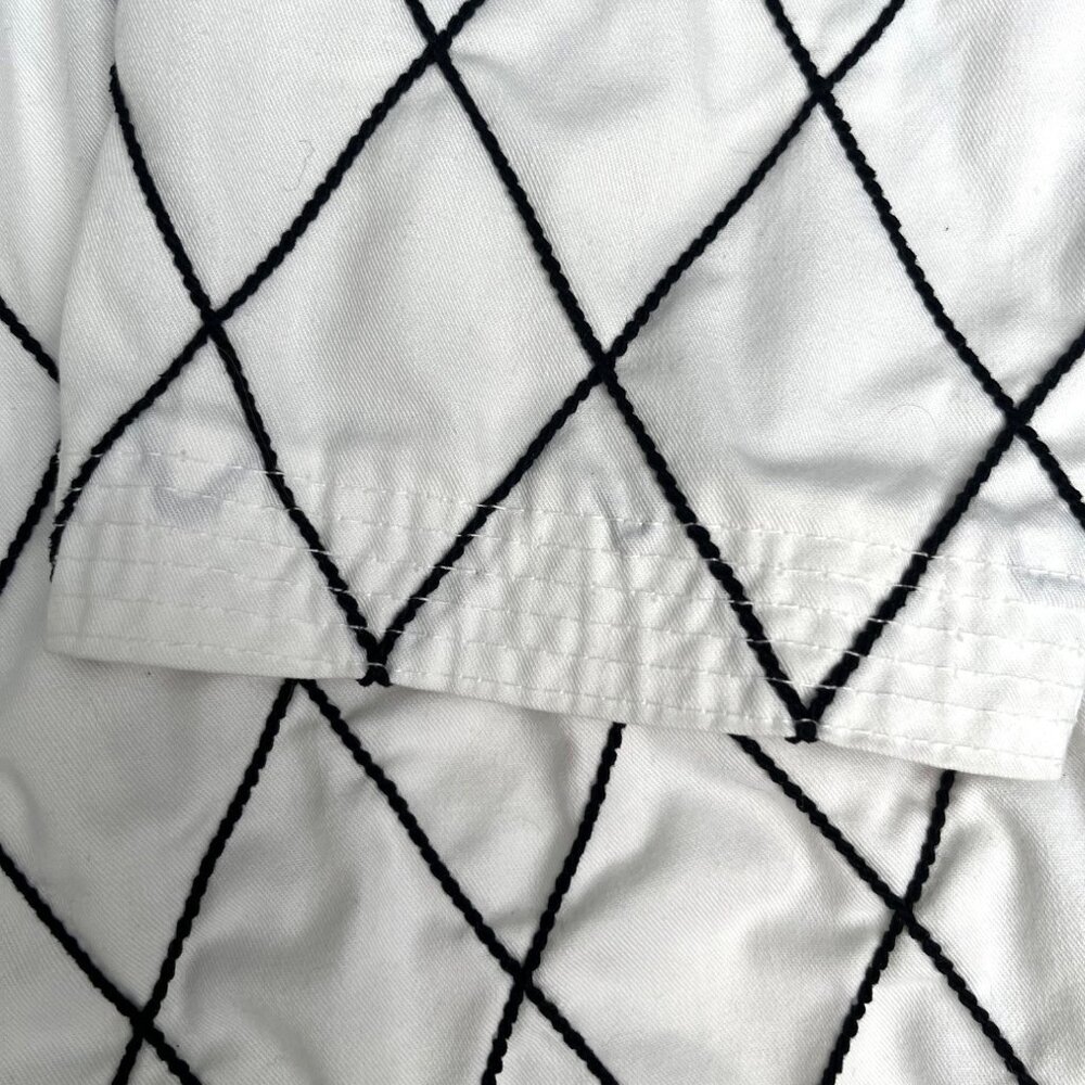 SIZE 4 BMA White Hapkido Uniform Gi Jacket Top Black Diamond Stitching - Picture 4 of 13